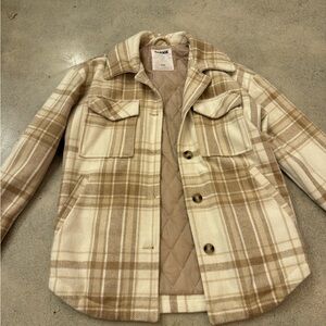 Plaid Beige and Cream Jacket
